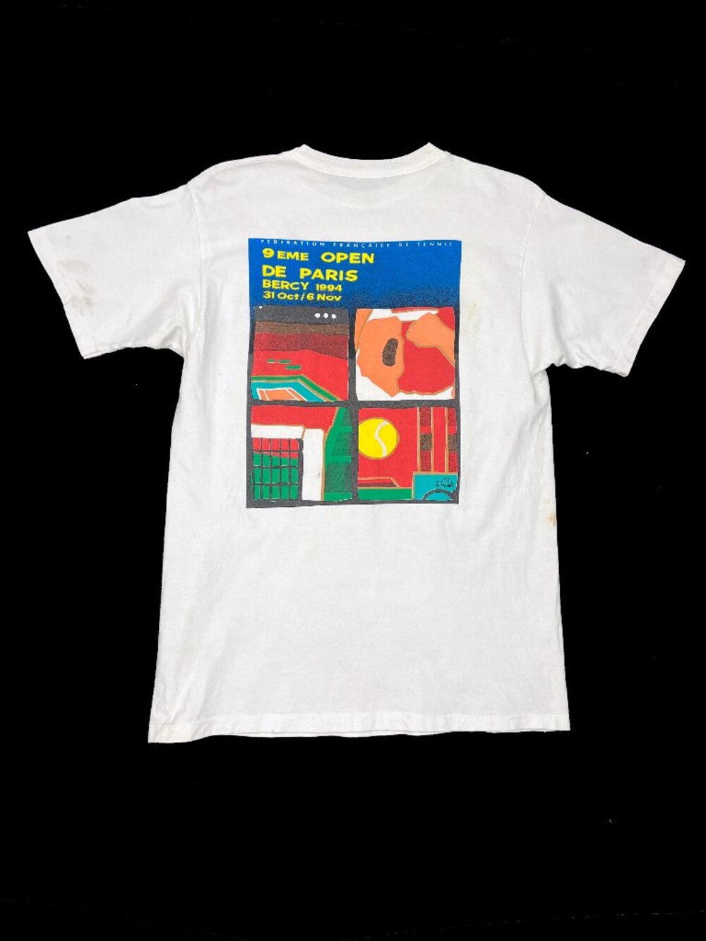 1994 Roland Garros French Paris Open Bercy Tennis Vintage T-shirt M